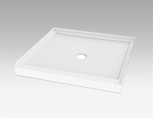 Base de douche carrée en alcôve