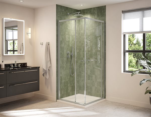 Porte de douche coulissante à ouverture intérieure 79" Collection Closiq