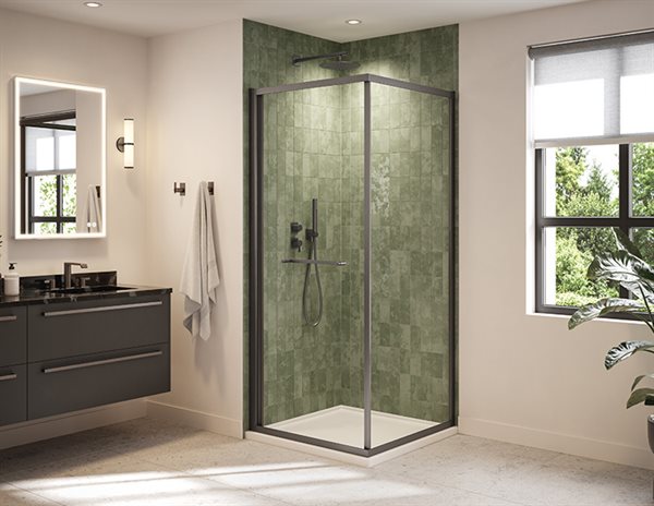 Porte de douche coulissante à ouverture intérieure 79" Collection Closiq