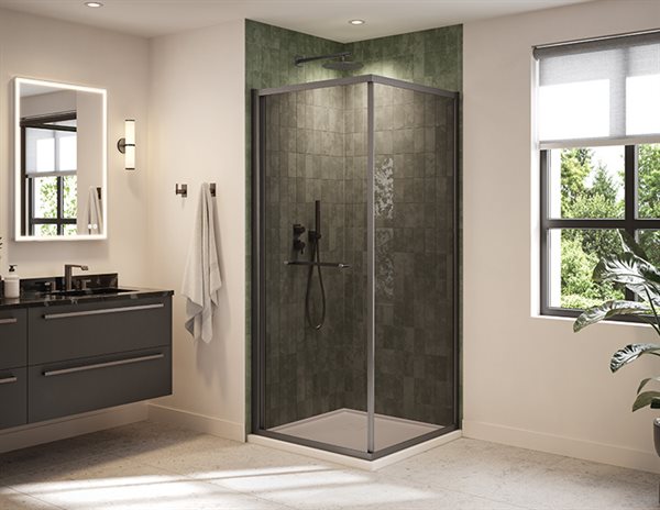 Porte de douche coulissante à ouverture intérieure 79" Collection Closiq