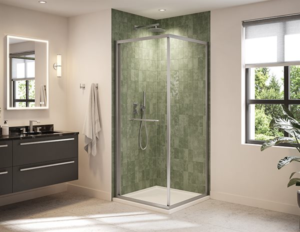 Porte de douche coulissante à ouverture intérieure 79" Collection Closiq