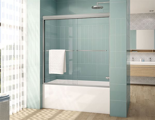 60" Cordoba Plus Collection Sliding Alcove Bathtub Door
