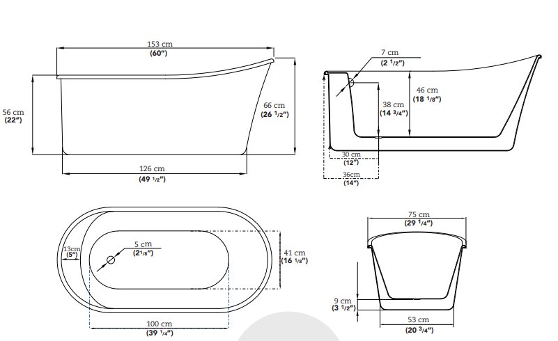 Bain autoportant Collection SériePRO