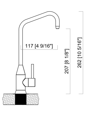 Robinet distributeur d’eau filtrée Collection PearlArc