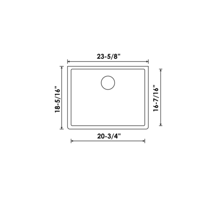 Évier de cuisine simple Sous plan Collection Virtuo