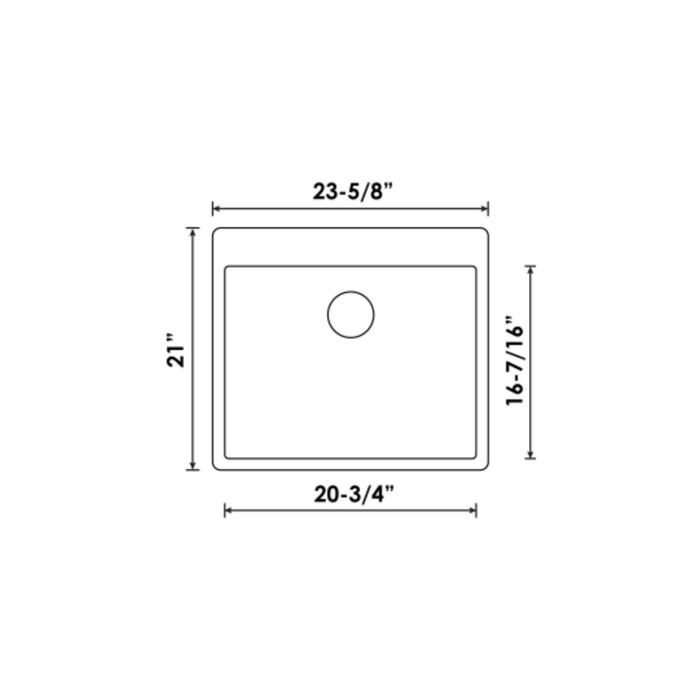 Single Granite Top-mount Kitchen Sink Virtuo Collection