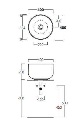 Round Countertop basin – Balloon Collection