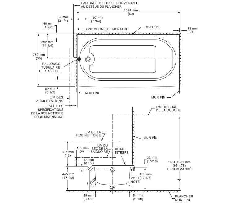 Alcove Bathtub Princeton Collection 