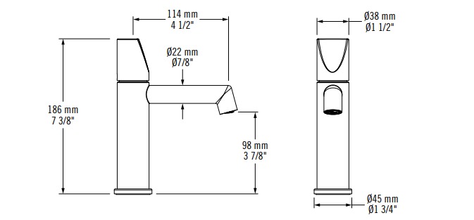 Robinet de lavabo monocommande Collection Moon