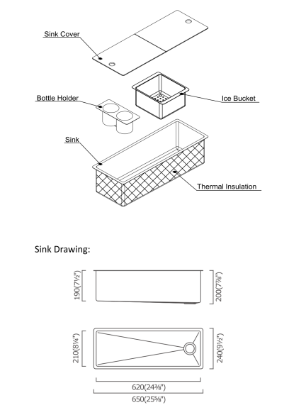 Duo évier Party noir et robinet de cuisine Orizuro