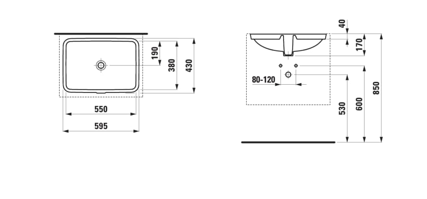 Lavabo sous-plan blanc Laufen Pro S