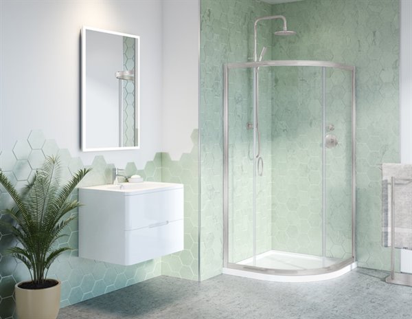 Portes de douche ronde 3 72" Collection Capri