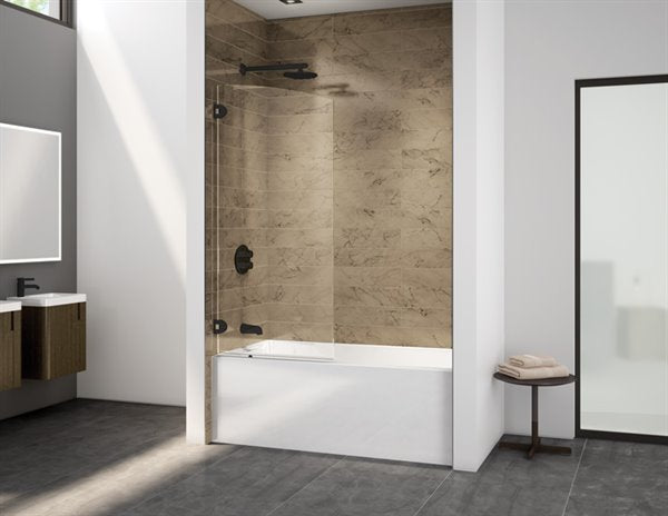 63" Curved Pivoting Bath Screen – Select Solo Collection
