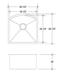 Évier de cuisine simple sous plan Lenola