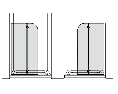 79" Pivot Shower Screen with Round Hinges – Monaco Collection