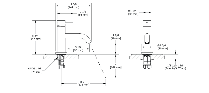 Robinet de lavabo monotrou collection CS
