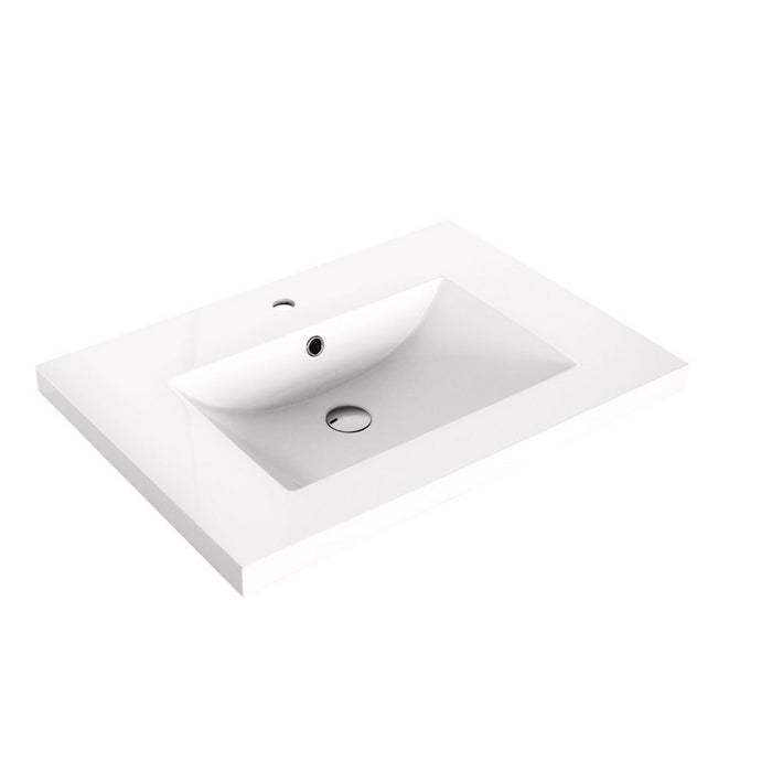Lavabo en marbre synthétique blanc
