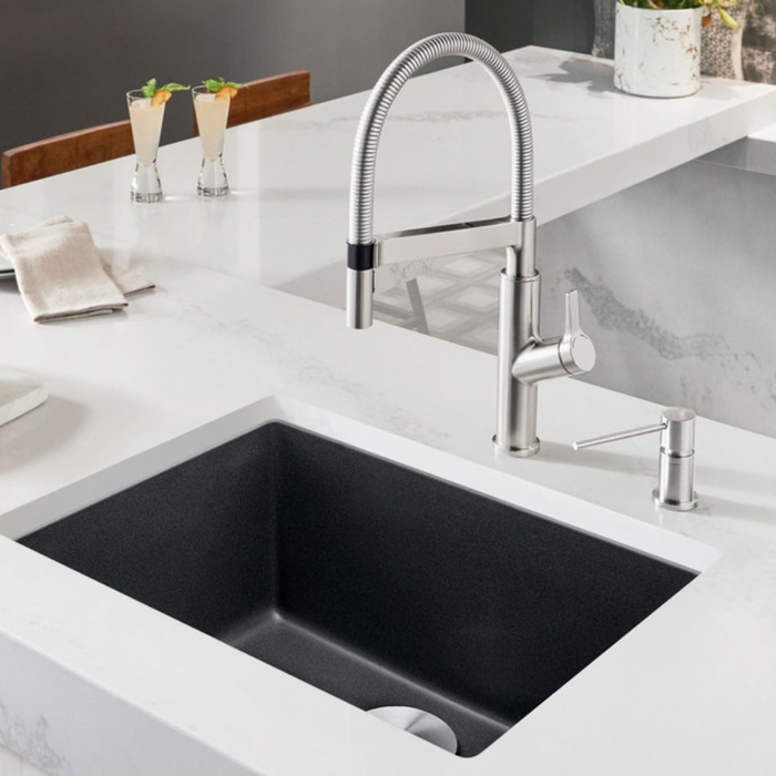 Évier de cuisine Blanco PRECIS 24 sous plan à cuve simple en SILGRANIT