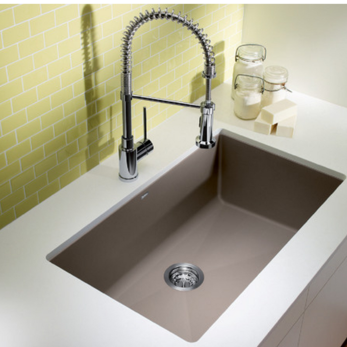 Évier de cuisine Blanco PRECIS U Super Single sous plan en SILGRANIT