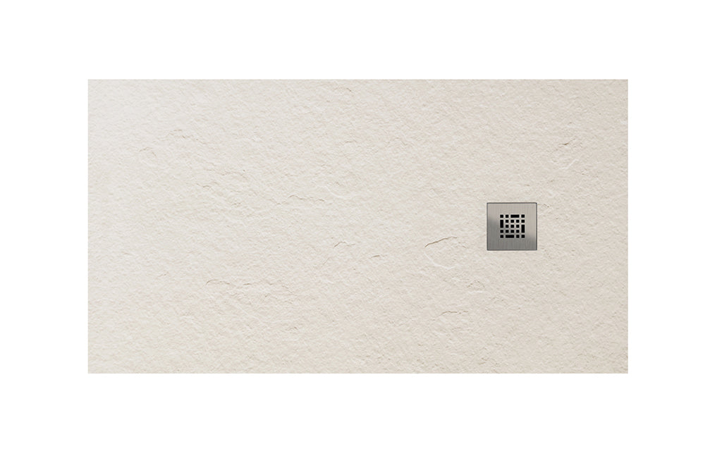 Fiora Base de douche Quadro drain carré decentré