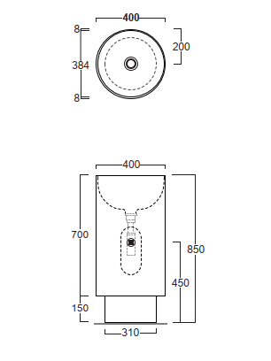 PO 07 Round Freestanding Sink