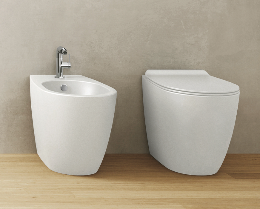 Rimless toilet with seat – Vignoni Vertigo Collection