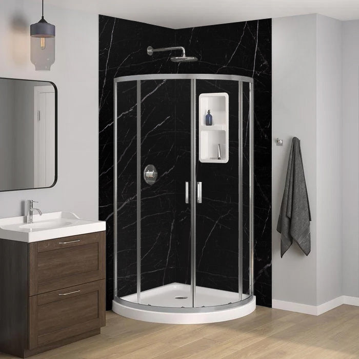 Trio Miram base, portes en verre clair et murs 75" PROMO