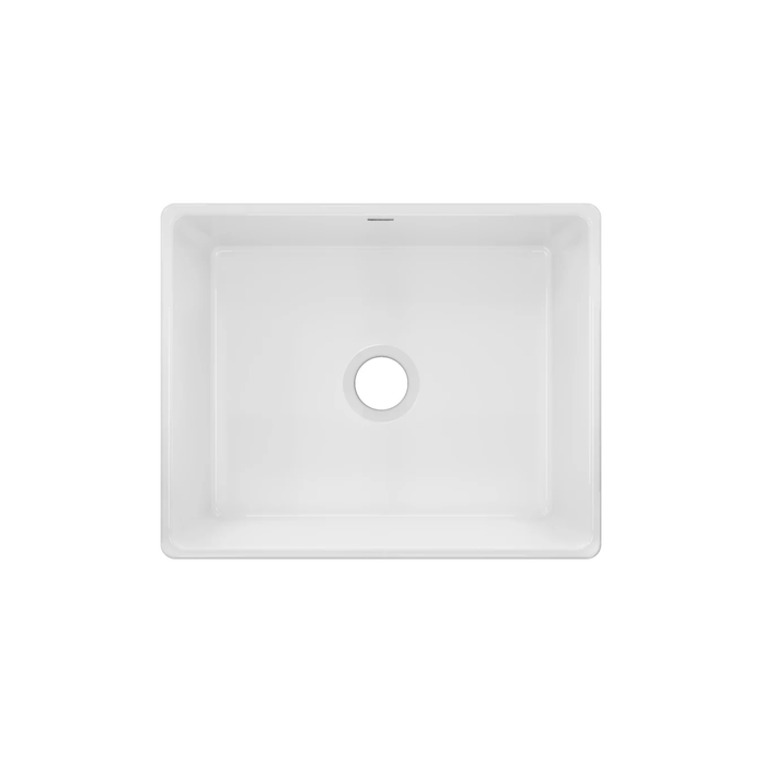 Évier de ferme à cuve unique Fireclay 24-7/16" x 19-11/16" x 9-1/8"