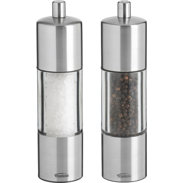 Adagio stainless steel salt and pepper shakers