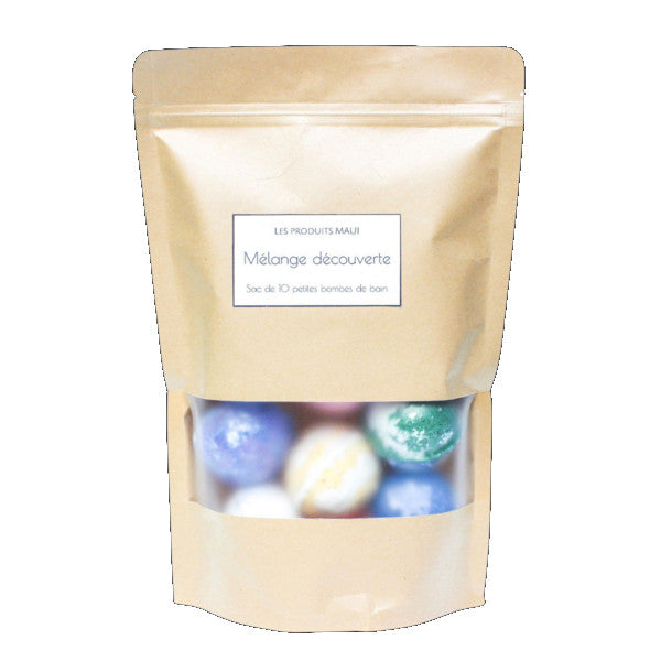 Bag of 10 small bath bombs discovery mix
