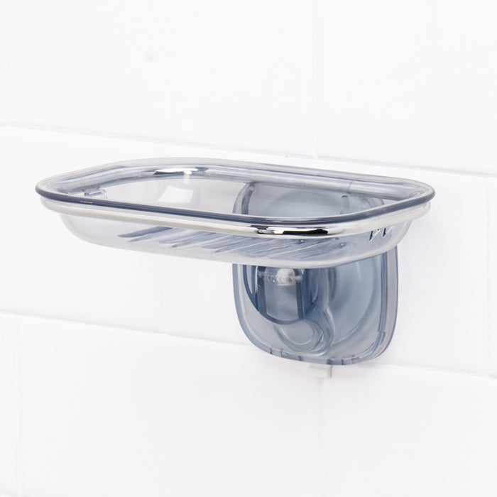 Wall-mounted suction cup soap dish