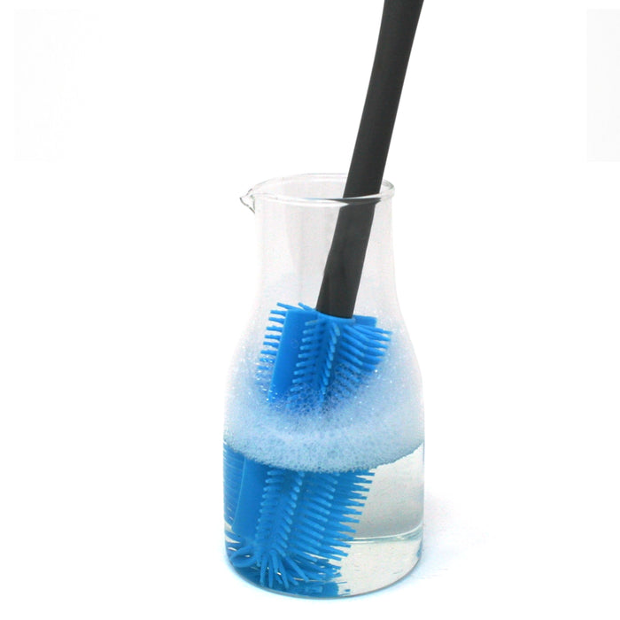 Silicone kitchen brush, black and blue
