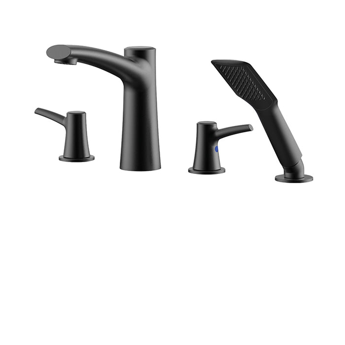 4-piece bath faucet with hand shower, Folia Collection