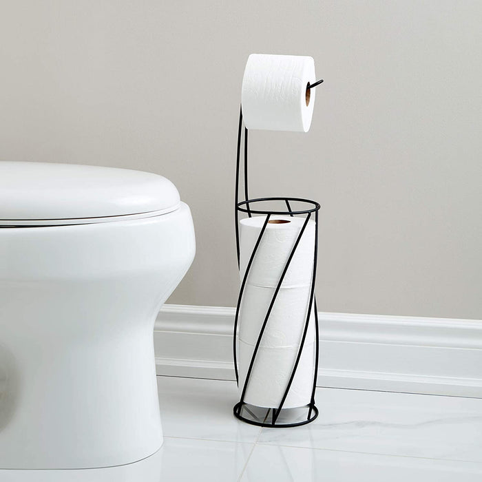 Toilet paper holder Twist Collection, black finish
