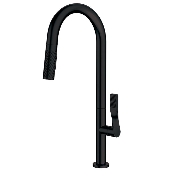 Dual spray kitchen faucet with retractable hand shower, Grill Collection