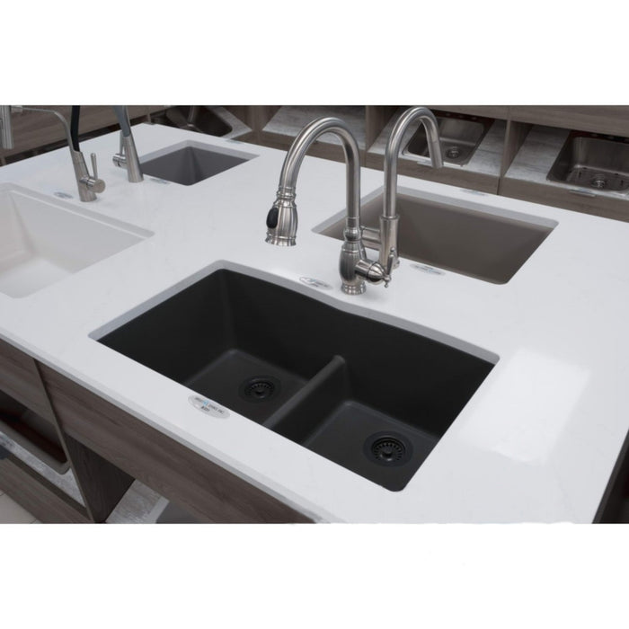 Double low bowl Granite Undermount kitchen sink Virtuo Collection