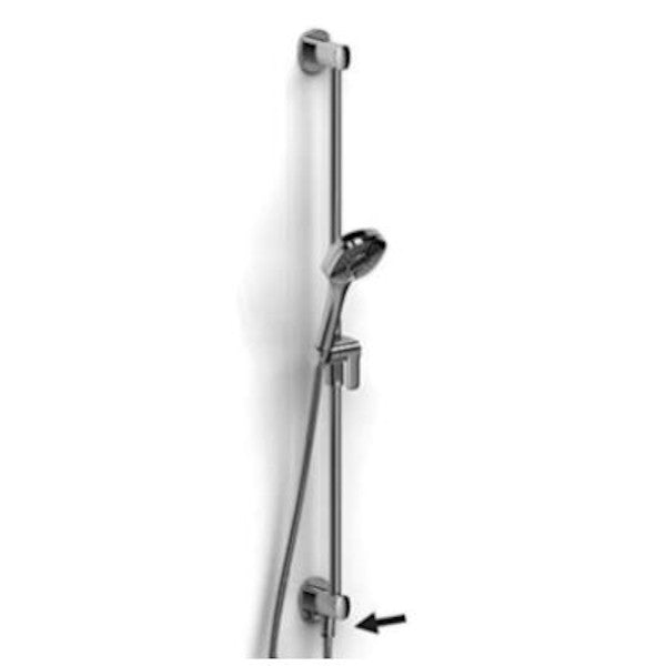Hand shower on rail with integrated elbow 8060