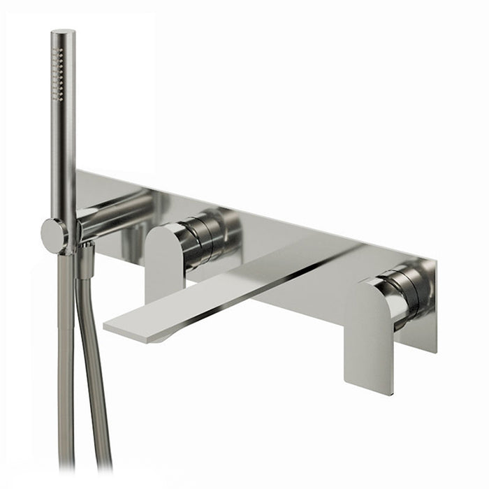 Wall mounted bath faucet with hand shower, Alpha collection