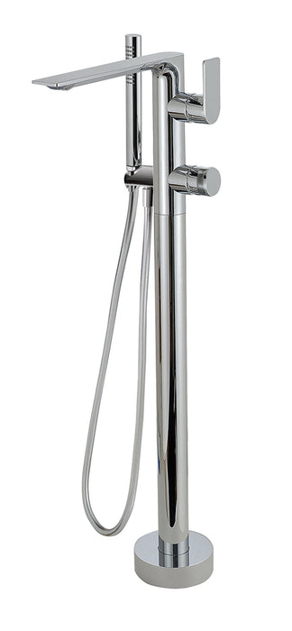 Floor mounted bath faucet with hand shower, Alpha Collection