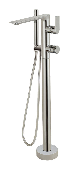 Floor mounted bath faucet with hand shower, Alpha Collection