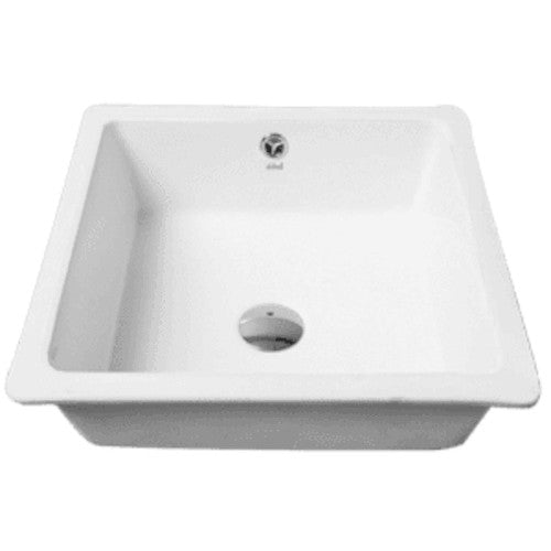 16 1/8" X 16 1/8" undermount porcelain sink