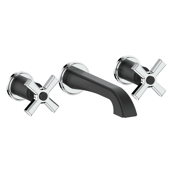 8" wall mounted washbasin faucet with cross handles Collection Zehn