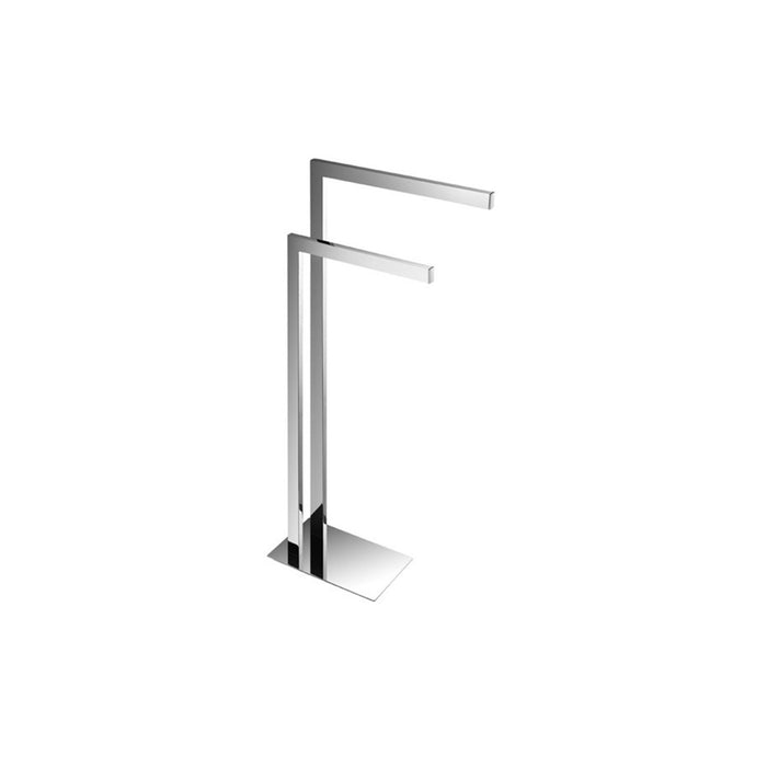 Towel rack on square stand
