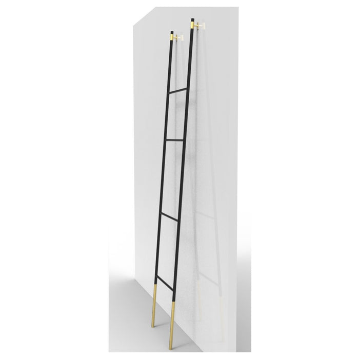 Black and gold towel rack