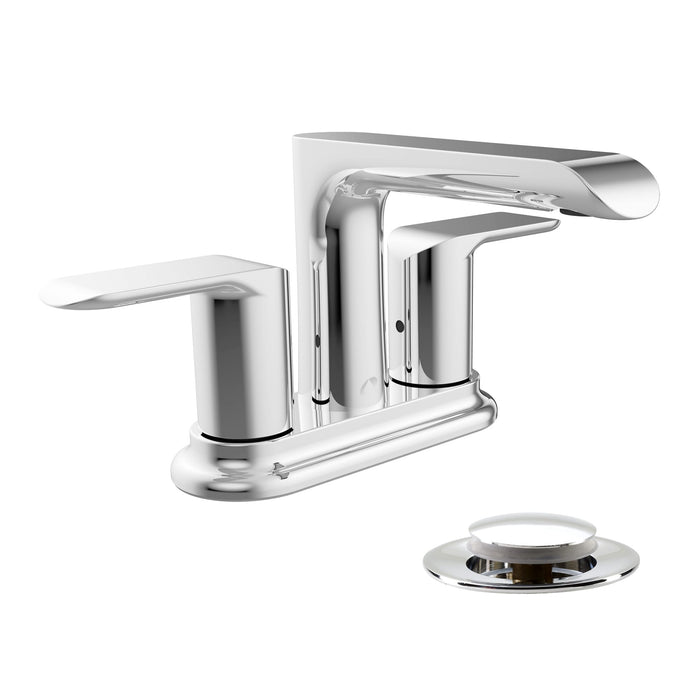 Bathroom sink faucet with pivoting aerator