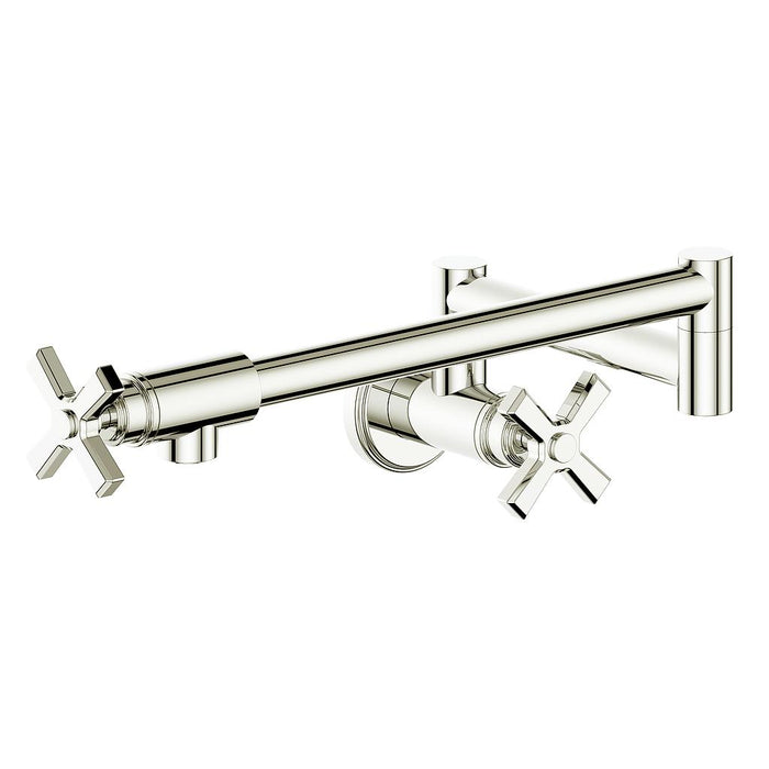 Wall-mounted filler tap with cross handles Collection Zehn