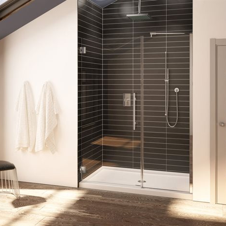 Porte de douche à pivot en alcôve Collection Select Kara 79h''