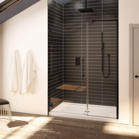 Alcove pivot shower door Select Kara Collection