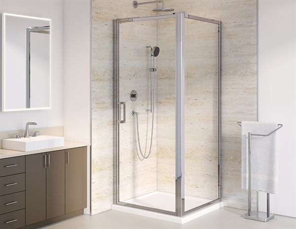 Cube 2-sided shower door Elera Collection