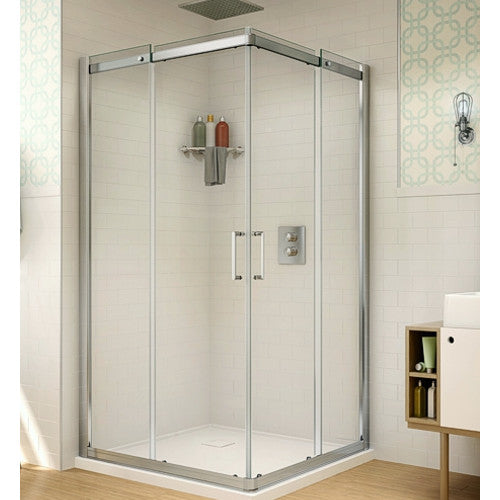 Apollo shower doors 1/4" (6 mm) square glass, 75" H